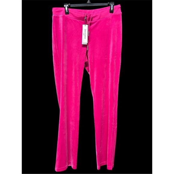 New Juicy Couture OG Big Bling Velour Track Pants L Free Love - Picture 1 of 7